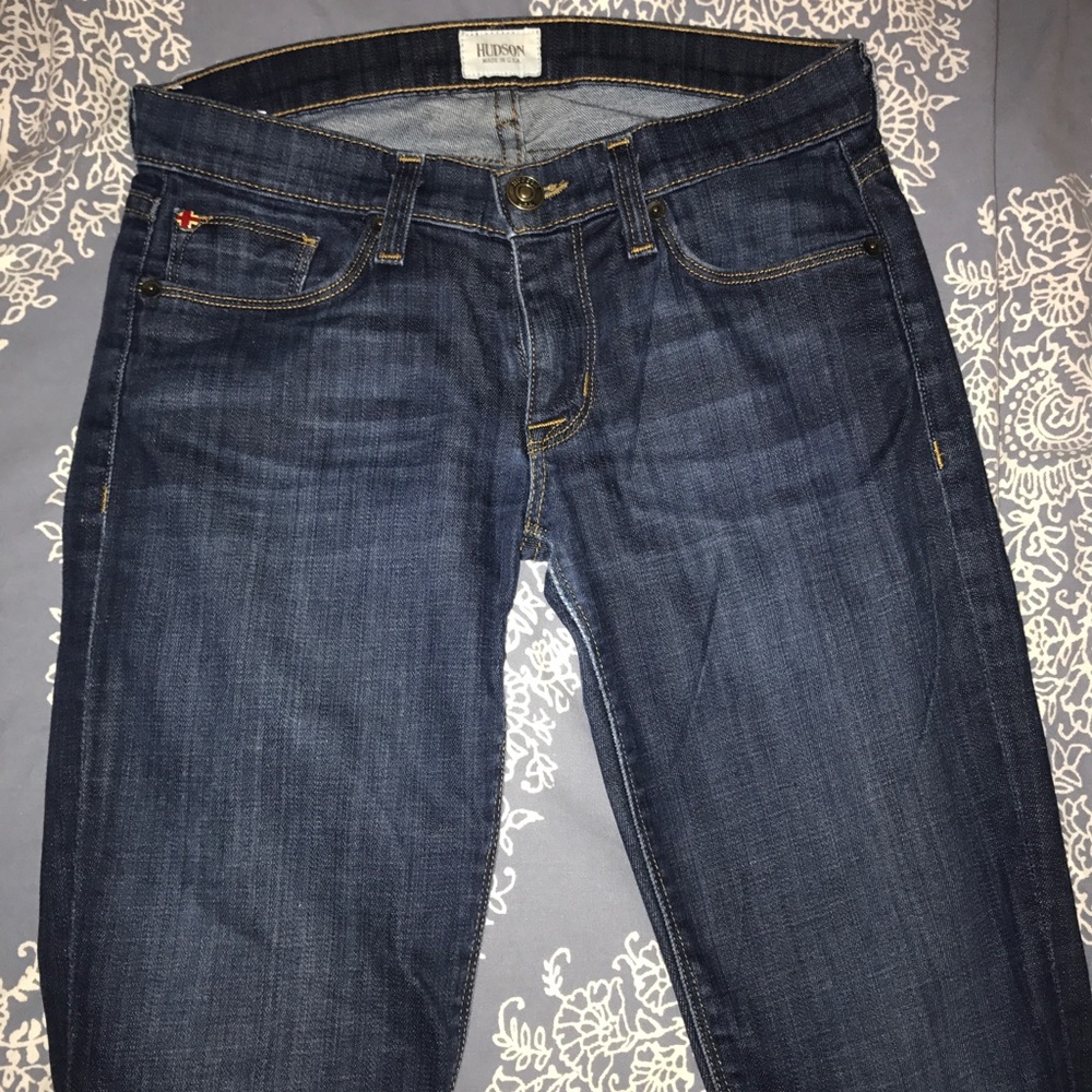 Hudson dark wash skinny jeans